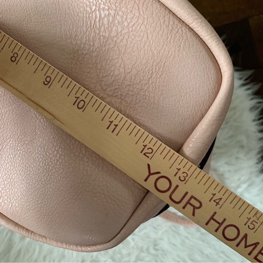 NEW vegan bucket bag nude blush w/ shoulder strap & optional crossbody strap + - Picture 8 of 15